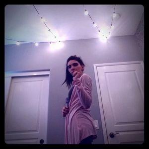 Pink open front shirt